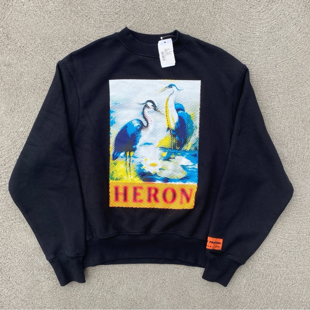 Heron Preston Heron halftone-print Crewneck Sweatshirt NWT